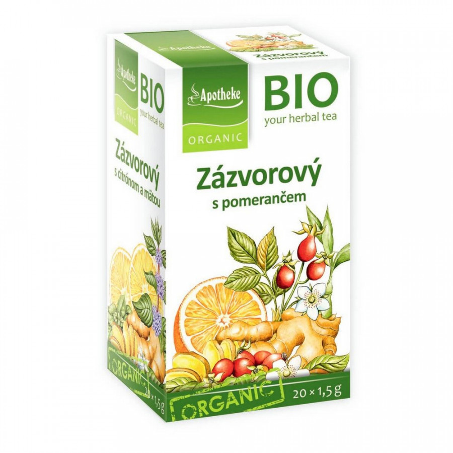 BIO zázvorový čaj s pomerančem 30 g Apotheke